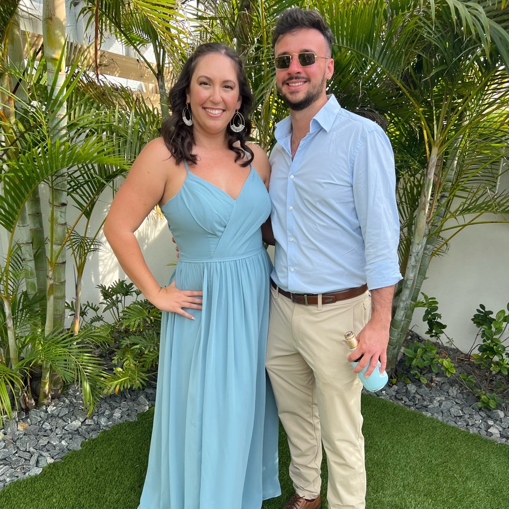 Azazie Moody Blue Bridesmaid Dress